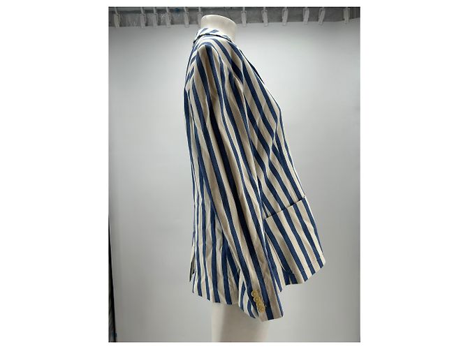 Polo Ralph Lauren Blazer a righe bianco e blu - vista 4
