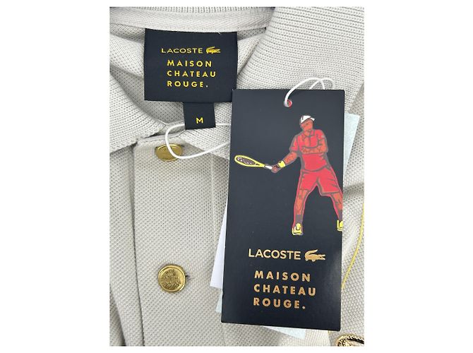Autre Marque Lacoste x Maison Chateau Rouge Poloshirt Hellgrau - Ansicht 4