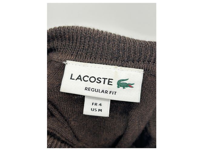 Lacoste Maglione marrone a collo alto - vista 3