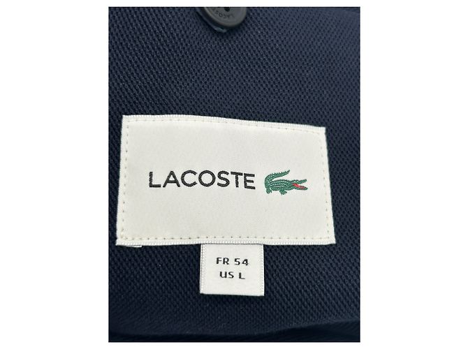 Giacca Lacoste blu navy in cotone Taglia 54 - vista 3