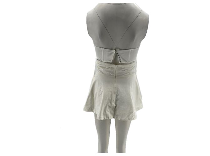 Autre Marque Top bustier con volant BITE bianco in cotone - vista 2