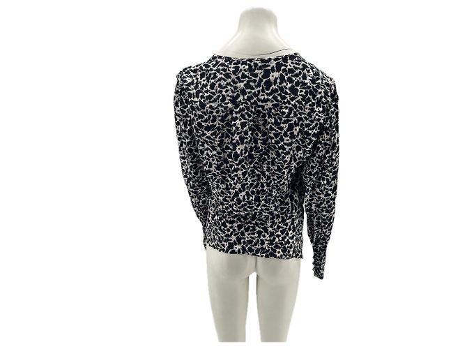 Isabel Marant Etoile Gemusterte Bluse Schwarz Viscose - Ansicht 2