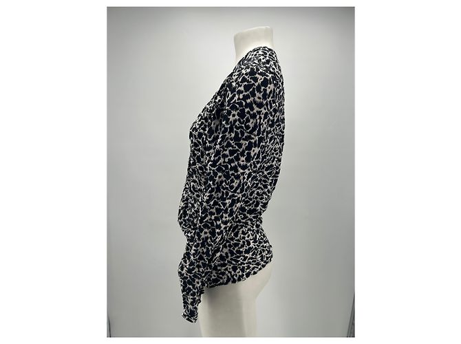 Isabel Marant Etoile Gemusterte Bluse Schwarz Viscose - Ansicht 3