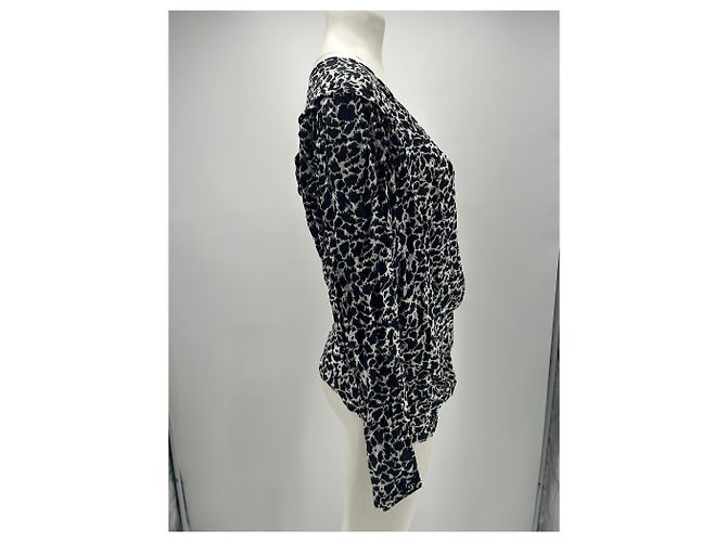 Isabel Marant Etoile Gemusterte Bluse Schwarz Viscose - Ansicht 4