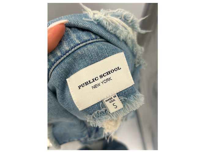 Autre Marque Jeansjacke mit Löchern Blau - Ansicht 5