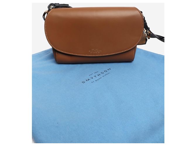 Smythson Bolso bandolera de cuero marrón estilo ecuestre Castaño - vista 8