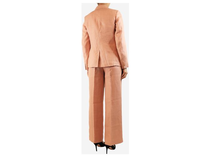 Weekend Max Mara Conjunto de dos piezas de lino rosa - talla UK 8 - vista 2