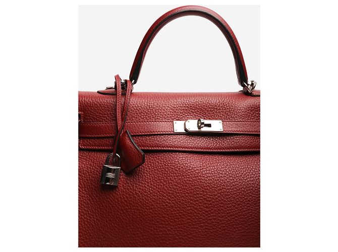 Hermès Borsa Kelly 35 Burgundy 2011 Bordò - vista 4