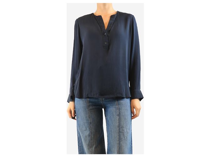 Vince Camicetta di seta blu navy - taglia M - vista 3