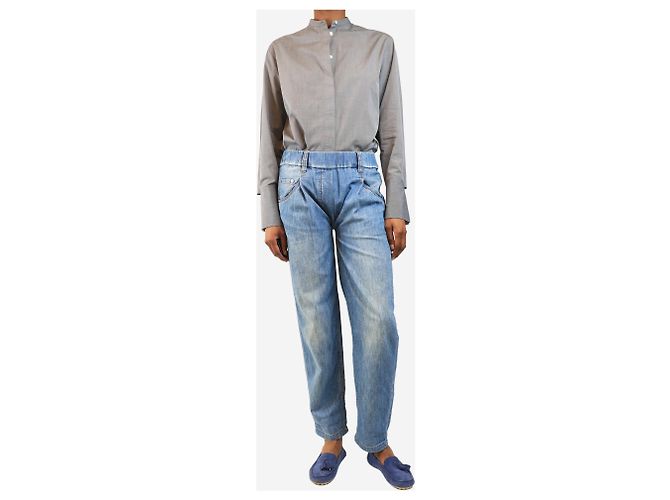 Brunello Cucinelli Vaqueros azules elásticos - talla UK 8 - vista 2