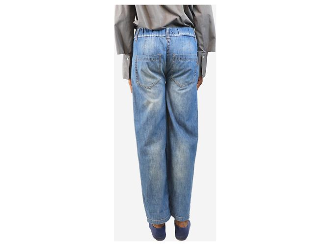 Brunello Cucinelli Vaqueros azules elásticos - talla UK 8 - vista 3