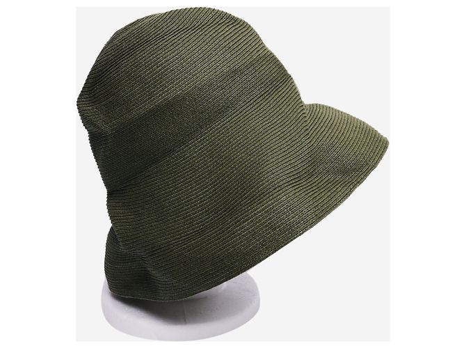 Autre Marque Cappello intrecciato verde - vista 2