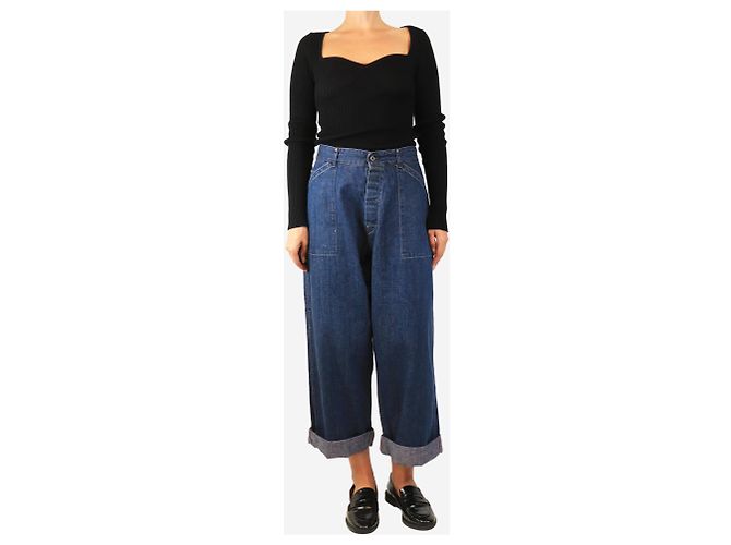 Autre Marque Vaqueros de pierna ancha azules - talla UK 14 - vista 2