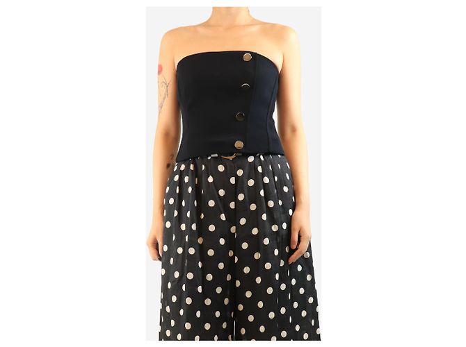 Autre Marque Navy Bustier Top - Größe UK 8 Marineblau - Ansicht 3