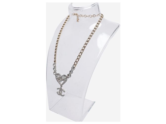 Chanel Collana choker a cuore in oro e diamanti D'oro - vista 2