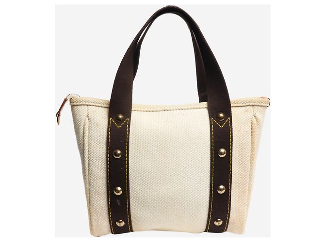 Louis Vuitton Vintage 2005 Antigua Cabas PM Cabas Tasche in Creme Roh - Ansicht 3