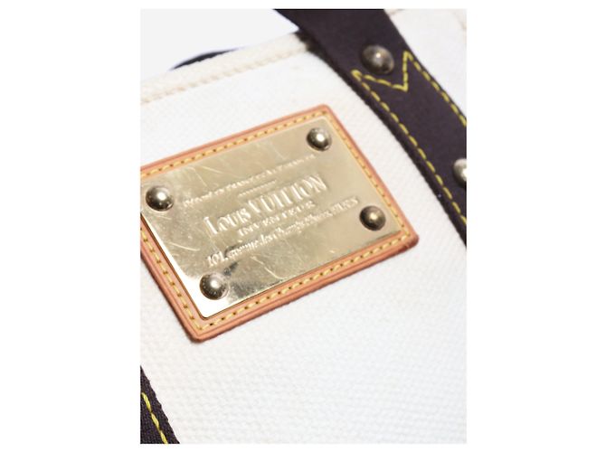 Louis Vuitton Vintage 2005 Antigua Cabas PM Cabas Tasche in Creme Roh - Ansicht 6