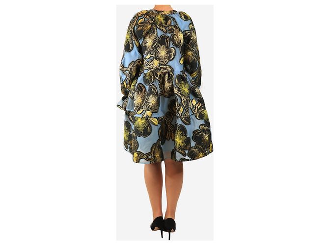 Autre Marque Blaues Ivana Organza-Minikleid - Größe M - Ansicht 2