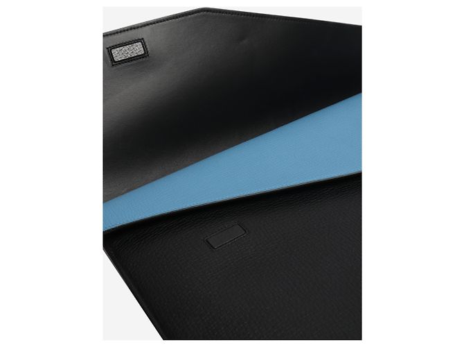 Smythson Borsa per laptop in pelle blu - vista 4