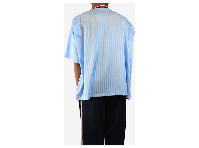 Autre Marque Hellblau gestreiftes Fußballtrikot - Größe XS - Ansicht 2