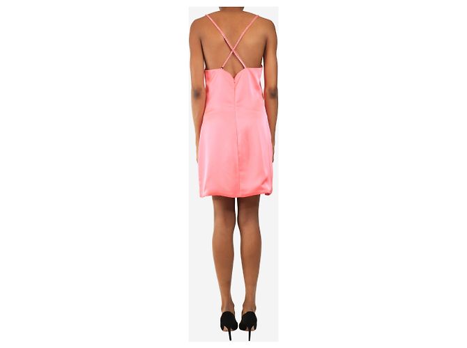 Attico Mini-Kleid in Rosa mit Diamant-Trägern - Größe UK 8 Pink - Ansicht 2