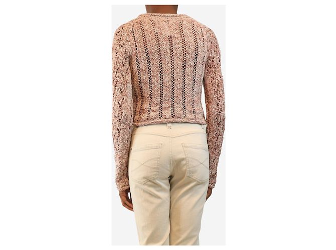 Acne Kurzer Strickpullover in Rosa, lockere Strickart - Größe XS Pink - Ansicht 2