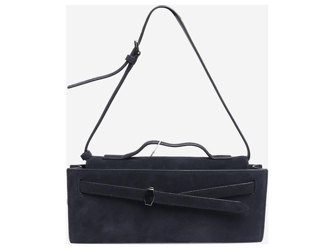 Veronica Beard Bolsa de ombro suede azul marinho - vista 2