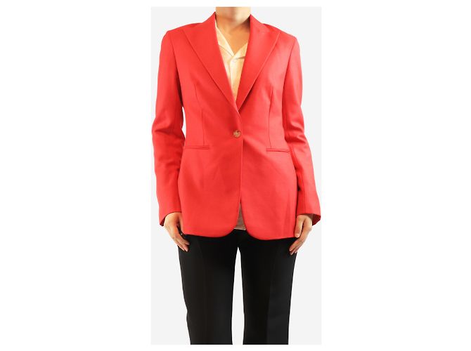 The row Red wool-blend blazer - size UK 12 - view 3