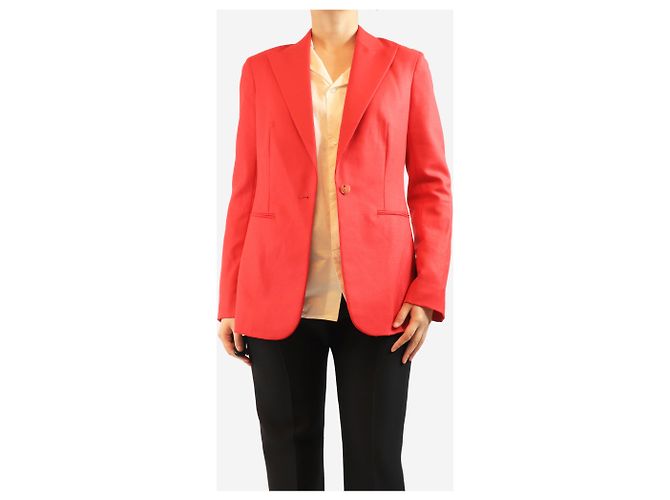 The row Red wool-blend blazer - size UK 12 - view 4