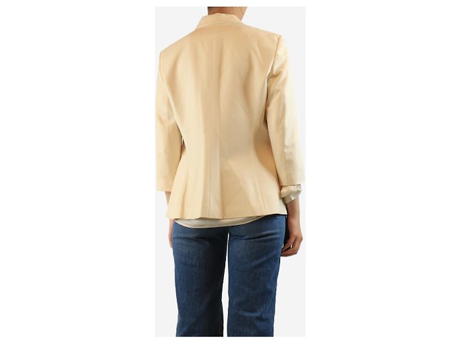 The row Cream wool-blend blazer - size UK 16 - view 2
