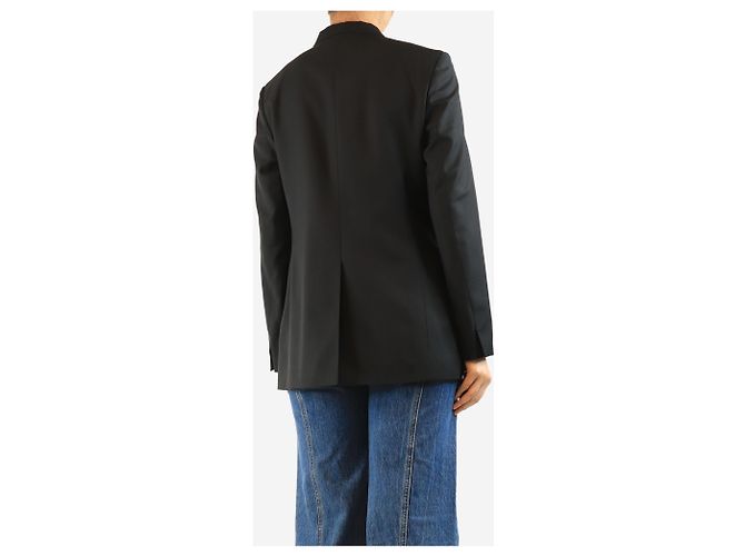 Jil Sander Schwarzer Seidenblazer - Größe UK 12 - Ansicht 2