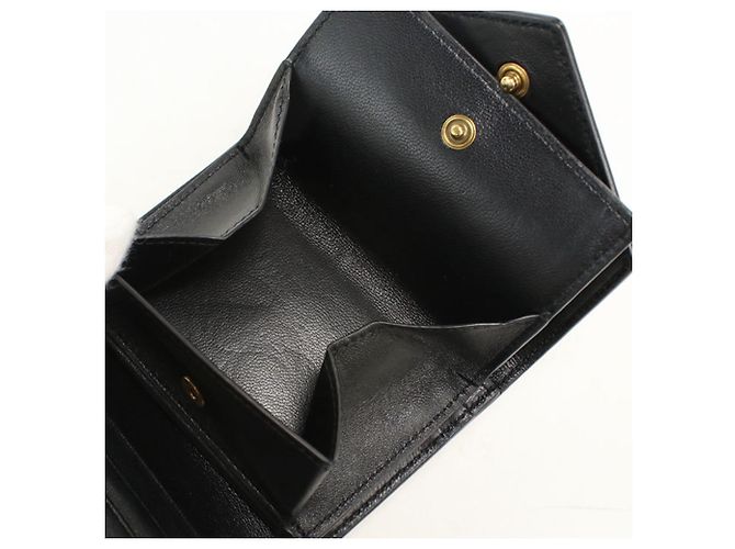 Saint Laurent Tri-Fold Wallet aus beigem Lammleder - Ansicht 6