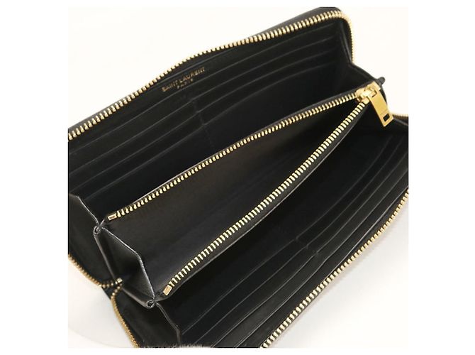 Cassandra Saint Laurent Long Wallet Schwarz - Ansicht 3