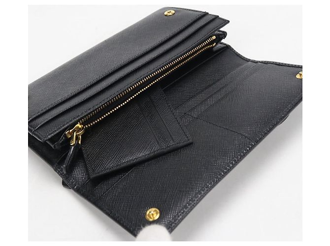 Cartera larga bipliegue Prada Negro - vista 3