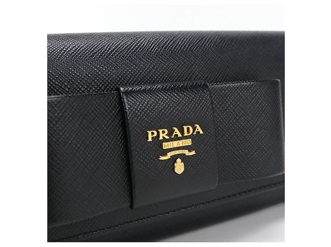 Cartera larga bipliegue Prada Negro - vista 8