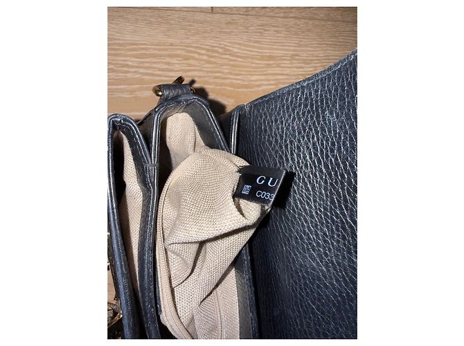 Gucci GG Marmont Borsa a spalla in pelle nera Nero - vista 5