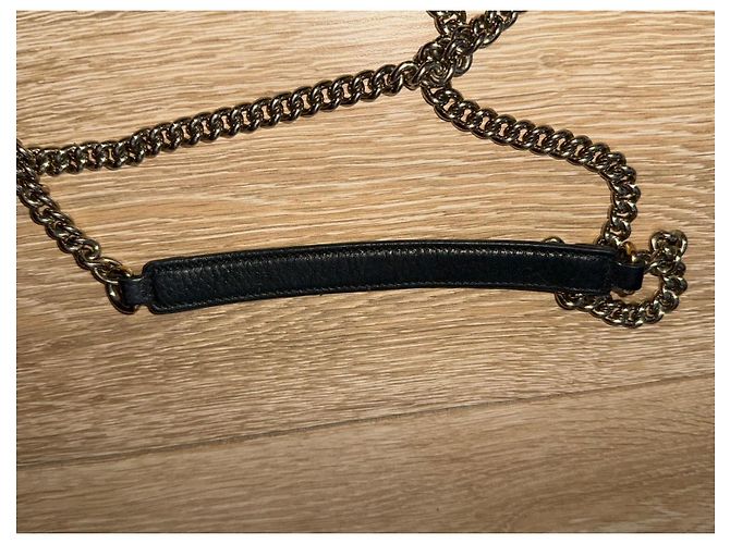 Gucci GG Marmont Borsa a spalla in pelle nera Nero - vista 7
