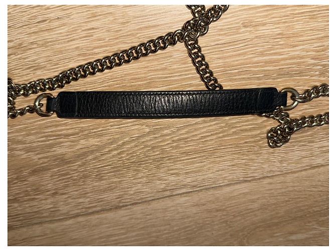 Gucci GG Marmont Borsa a spalla in pelle nera Nero - vista 8