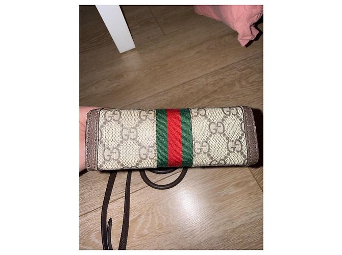 Gucci Ophidia GG Supreme Mini Tote Marrone Monogramma - vista 3