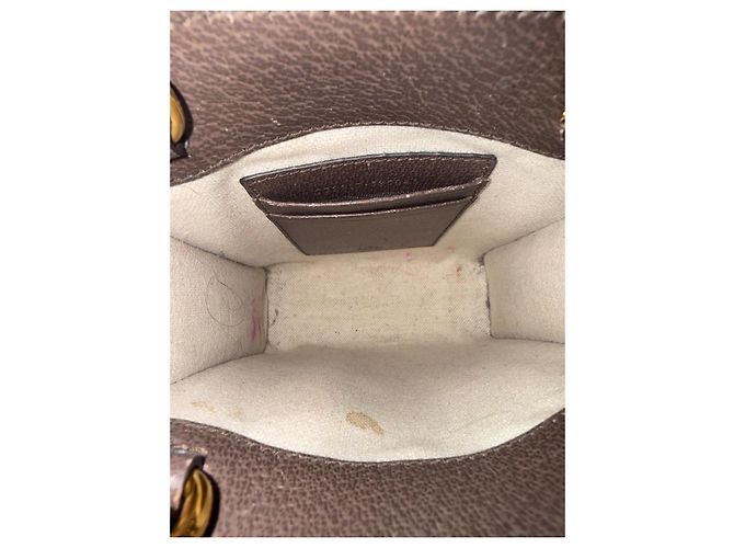 Gucci Ophidia GG Supreme Mini Tote Marrone Monogramma - vista 7
