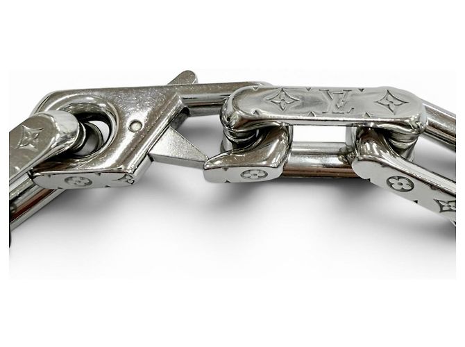 Bracciale a catena Monogram Louis Vuitton Nero Argento - vista 6