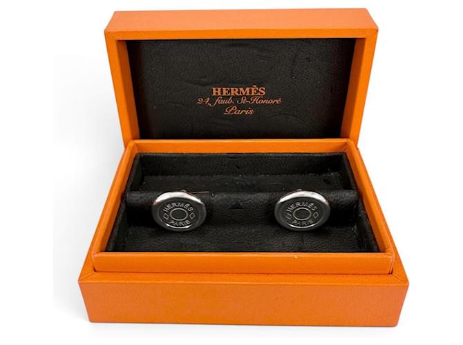 Gemelli Hermès Sellier SV925 rotondi Argento - vista 2