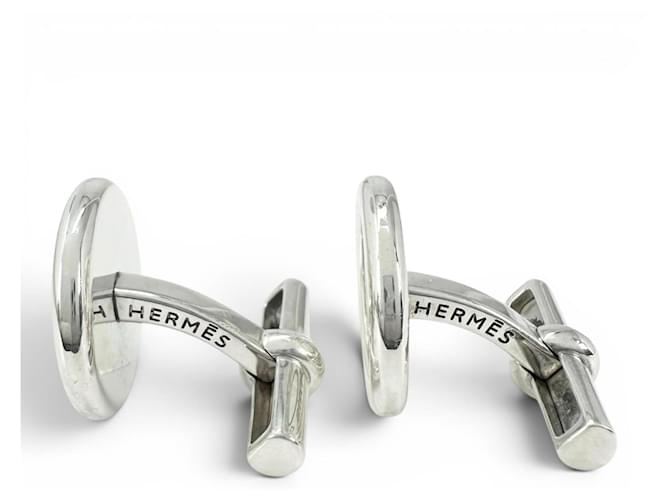 Gemelli Hermès Sellier SV925 rotondi Argento - vista 4