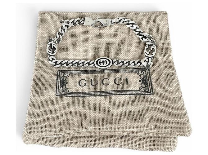 Pulsera con charm Interlocking G Gucci Plata - vista 2