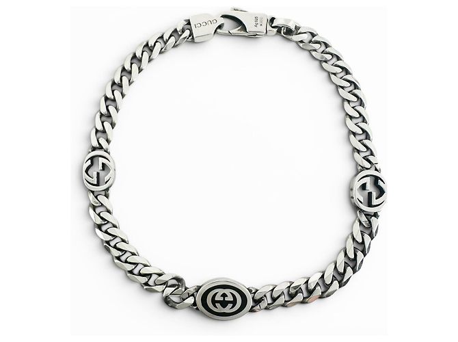 Pulsera con charm Interlocking G Gucci Plata - vista 3