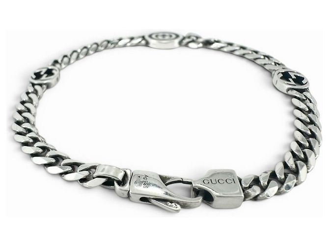 Pulsera con charm Interlocking G Gucci Plata - vista 4