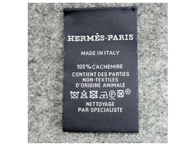 Hermès Sciarpa in cashmere HERMES Verquis Love Marrone - vista 7