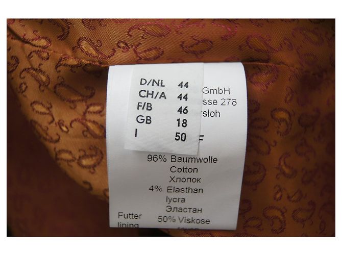 Autre Marque Mona Lisa dunkelblaue Samtjacke mit Wildleder-Ellbogenpatches Braun - Ansicht 8