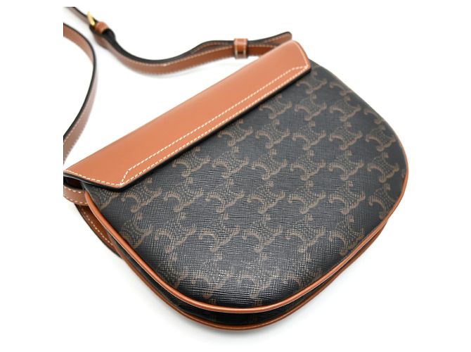Céline Borsa a tracolla in pelle da donna Celine Bezastrionf Triomphe - vista 4