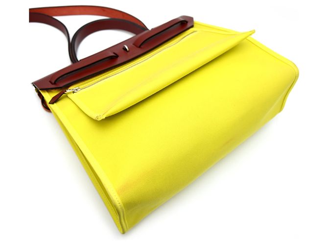 Hermès Hermes Herbag Zip PM Handtasche Gelb - Ansicht 4